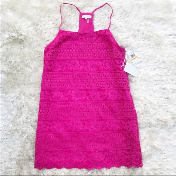 NWOT. 1.STATE Racerback Lace Shift Dress - Picture 1 of 7
